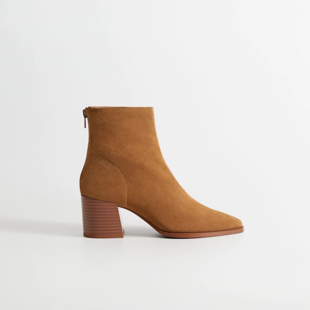 MANGO Leather Ankle Boots